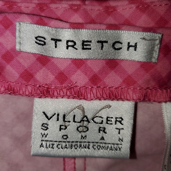 22 pink check crop capris pants NWT - Picture 5 of 7